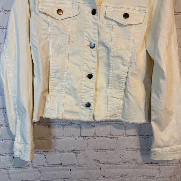 Kut From The Kloth Cream Denim Jacket size large - Picture 3 of 9